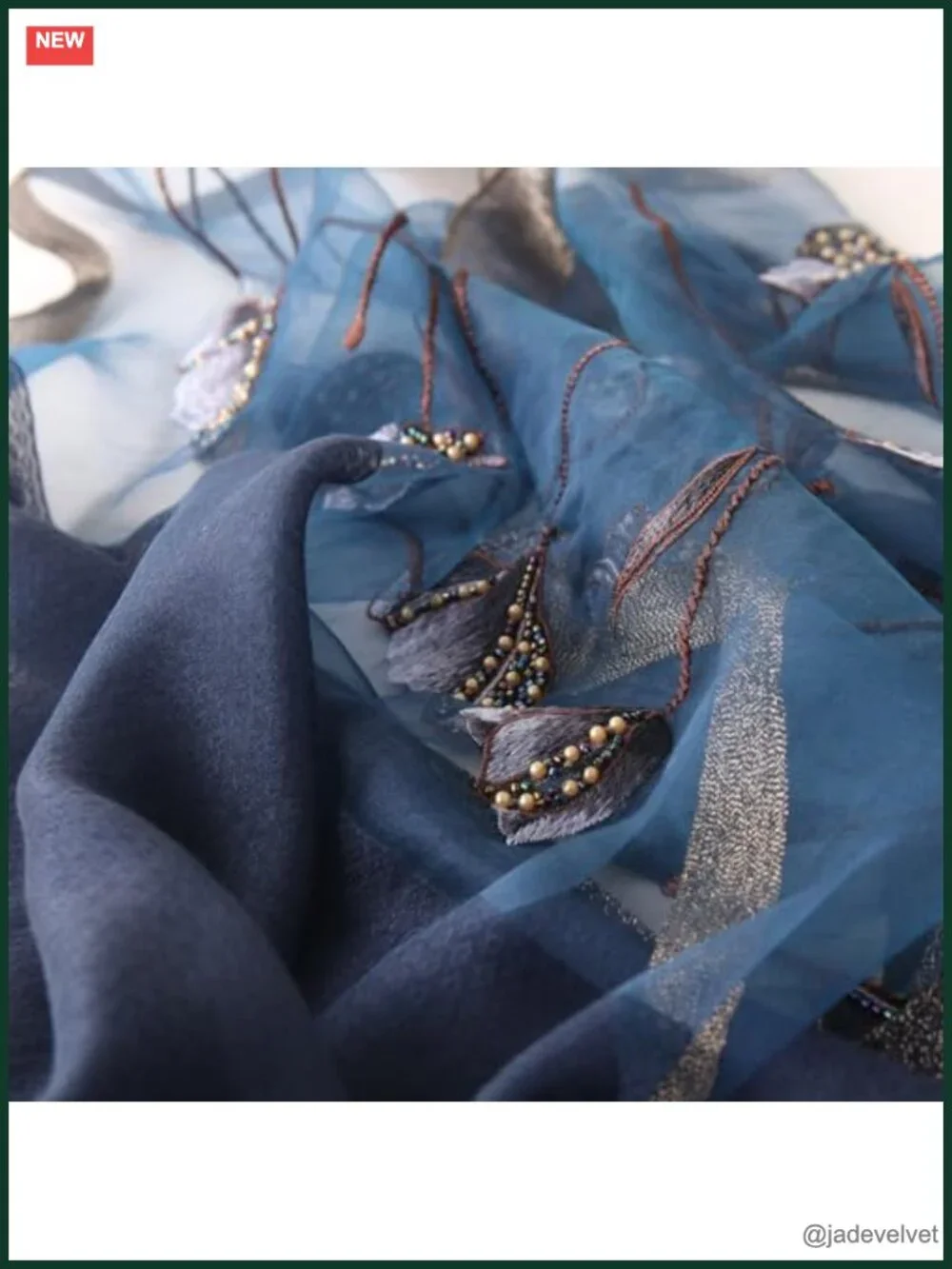 Elegant Floral Pashmina Shawl - Silk Cotton Blend Fashion Scarf Wrap